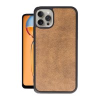 Newface iPhone 15 Pro Max Kılıf Aras Deri Kapak - Taba