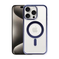Newface iPhone 15 Pro Max Kılıf Erozi Magsafe Kapak - Lacivert