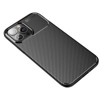 Newface iPhone 15 Pro Max Kılıf Focus Karbon Silikon - Siyah