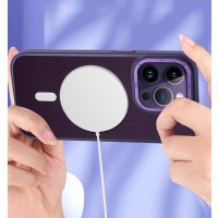 HDD iPhone 15 Pro Max Kılıf HBC-157 Granada Magneticsafe Kapak - Derin Mor