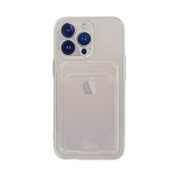 Newface iPhone 15 Pro Max Kılıf Kart Şeffaf Silikon - Şeffaf