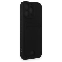 Newface iPhone 15 Pro Max Kılıf Kelvin Kartvizitli Silikon - Siyah