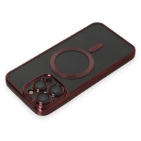 Newface iPhone 15 Pro Max Kılıf Kross Magneticsafe Kapak - Bordo