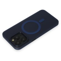 Newface iPhone 15 Pro Max Kılıf Lodos Magneticsafe Mat Kapak - Mavi