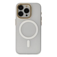 Newface iPhone 15 Pro Max Kılıf Lodos Magneticsafe Mat Kapak - Şeffaf