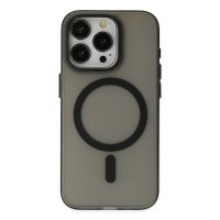 Newface iPhone 15 Pro Max Kılıf Lodos Magneticsafe Mat Kapak - Siyah