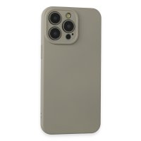 Newface iPhone 15 Pro Max Kılıf Nano içi Kadife Silikon - Beyaz Titanyum