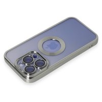 Newface iPhone 15 Pro Max Kılıf Slot Silikon - Gümüş