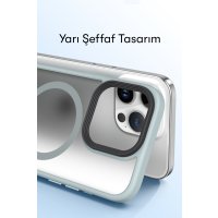 Newface iPhone 15 Pro Max Kılıf Trex Magneticsafe Kapak - Koyu Yeşil