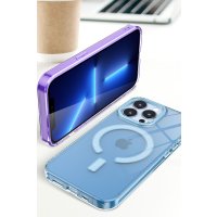 Newface iPhone 15 Pro Max Kılıf Troy Magsafe Kapak - Mavi