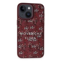 Movenchy iPhone 15 Terra Desenli Kapak - Pembe - 1