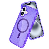 Newface iPhone 16 Kılıf Glow Magsafe Kapak - Mor