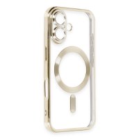 Newface iPhone 16 Plus Kılıf Kross Magneticsafe Kapak - Gold