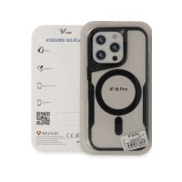 Newface iPhone 16 Pro Max Kılıf Boyi Magsafe Silikon Kapak - Siyah