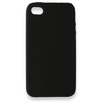 Newface iPhone 4 Kılıf Premium Rubber Silikon - Siyah
