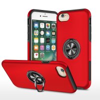 Newface iPhone 6 Kılıf Elit Yüzüklü Kapak - Kırmızı