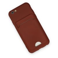 Newface iPhone 6 Kılıf Kelvin Kartvizitli Silikon - Bordo