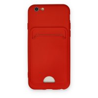 Newface iPhone 6 Kılıf Kelvin Kartvizitli Silikon - Kırmızı