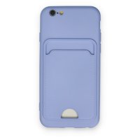 Newface iPhone 6 Kılıf Kelvin Kartvizitli Silikon - Lila