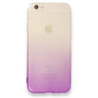Newface iPhone 6 Kılıf Lüx Çift Renkli Silikon - Mor