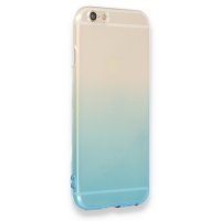 Newface iPhone 6 Kılıf Lüx Çift Renkli Silikon - Turkuaz