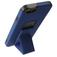 Newface iPhone 6 Kılıf Mega Standlı Silikon - Mavi