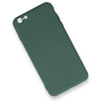 Newface iPhone 6 Plus Kılıf Nano içi Kadife  Silikon - Koyu Yeşil