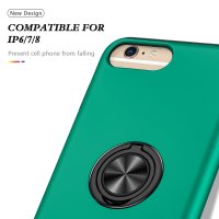 Newface iPhone 6 Plus Kılıf Elit Yüzüklü Kapak - Yeşil