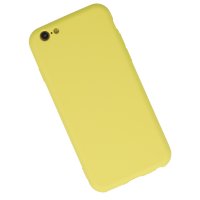 Newface iPhone 6 Plus Kılıf Nano içi Kadife Silikon - Sarı
