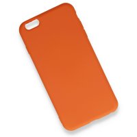 Newface iPhone 6 Plus Kılıf Nano içi Kadife Silikon - Turuncu