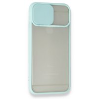 Newface iPhone 6 Plus Kılıf Palm Buzlu Kamera Sürgülü Silikon - Turkuaz