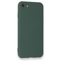 Newface iPhone 8 Kılıf Nano içi Kadife Silikon - Koyu Yeşil