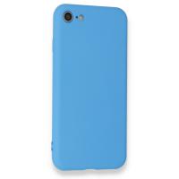 Newface iPhone 8 Kılıf Nano içi Kadife Silikon - Mavi