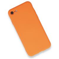 Newface iPhone 7 Kılıf Nano içi Kadife Silikon - Turuncu