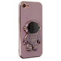 Newface iPhone 7 Kılıf Aston Stand Silikon - Mor