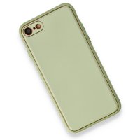 Newface iPhone 7 Kılıf Coco Deri Silikon Kapak - Açık Yeşil