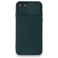 Newface iPhone SE 2020 Kılıf Color Lens Silikon - Yeşil