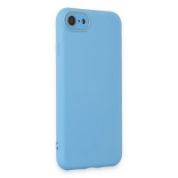 Newface iPhone 7 Kılıf Lansman Glass Kapak - Mavi