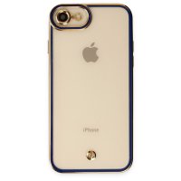 Newface iPhone 7 Kılıf Liva Lens Silikon - Mavi