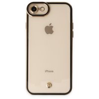 Newface iPhone 7 Kılıf Liva Lens Silikon - Siyah