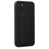 Newface iPhone 7 Kılıf Mega Standlı Silikon - Siyah