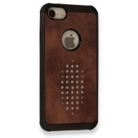 Newface iPhone 7 Kılıf Trow Silikon Kapak - Kahverengi