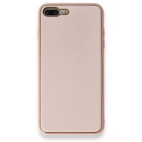 Newface iPhone 7 Plus Kılıf Coco Deri Silikon Kapak - Pembe