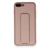 Newface iPhone 7 Plus Kılıf Coco Deri Standlı Kapak - Pembe