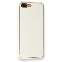 Newface iPhone 7 Plus Kılıf Coco Karbon Silikon - Beyaz