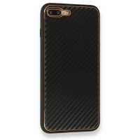 Newface iPhone 7 Plus Kılıf Coco Karbon Silikon - Siyah