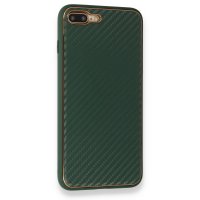Newface iPhone 7 Plus Kılıf Coco Karbon Silikon - Yeşil