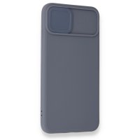 Newface iPhone 7 Plus Kılıf Color Lens Silikon - Gri