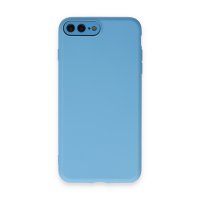 Newface iPhone 7 Plus Kılıf Lansman Glass Kapak - Mavi