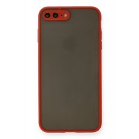Newface iPhone 7 Plus Kılıf Montreal Silikon Kapak - Kırmızı